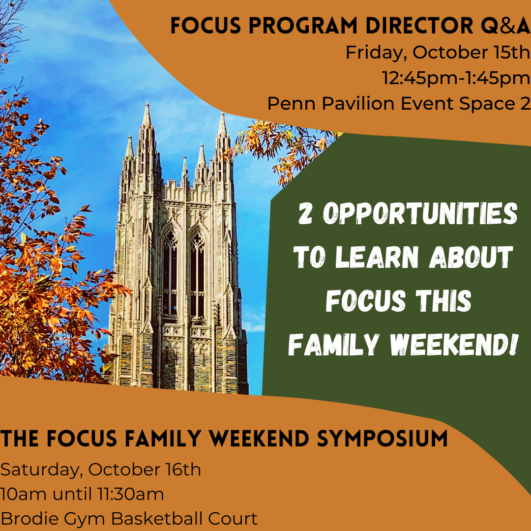 Focus Family Weekend Details