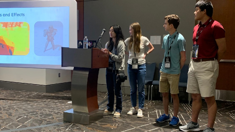 "Virtual Realities" cluster students present at the East Coast Game Conference